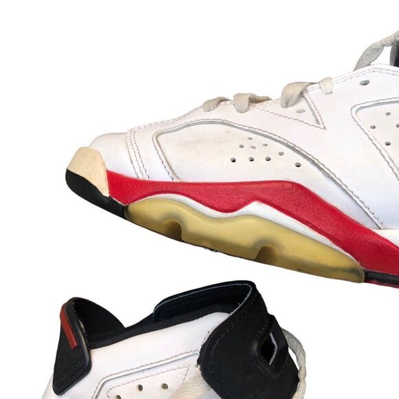 VINTAGE 2010 Air Jordan 6 Retro White Varsity Red Size 6.5 - Picture 15 of 16